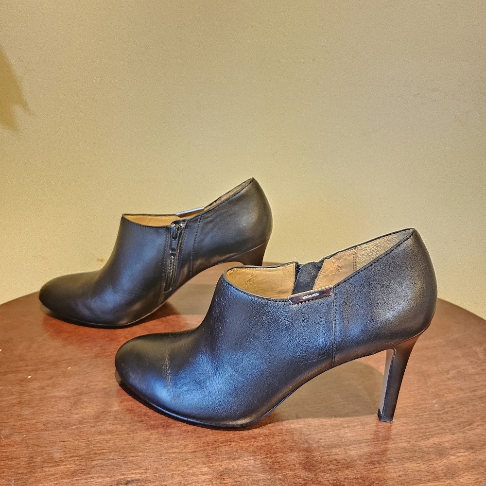 Coach Seneca‎ Women's Brown Leather Zip Side  Heel Shoes Size EU 40B / US…